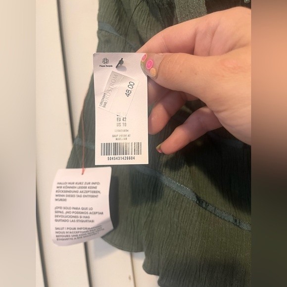 Topshop Crinkle Halter Top NWT Size 10 - Picture 7 of 7